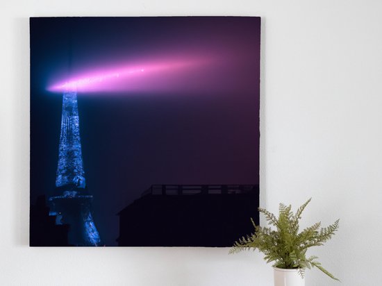Eiffel | Eiffel 69 | Kunst - 60x60 centimeter op Canvas | Foto op Canvas - wanddecoratie schilderij