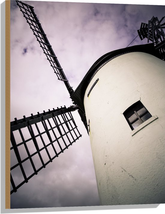 BLIZNIAKI Windmill of wood 27x27x73 cm decorative windmills 73 cm for