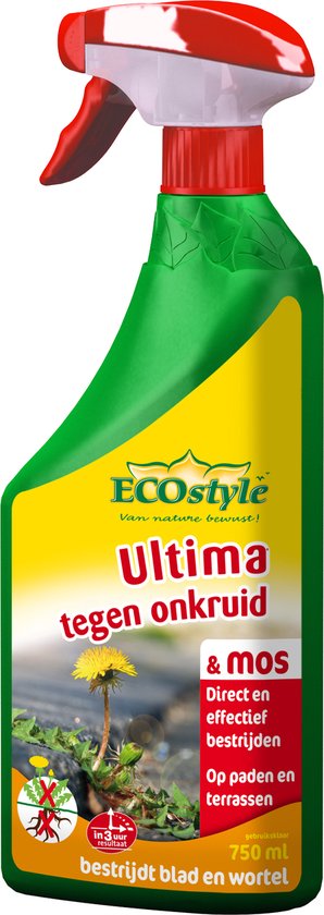Ecostyle Ultima Onkruid & Mos Spray Onkruidverdelger - Paden & Terrassen -...