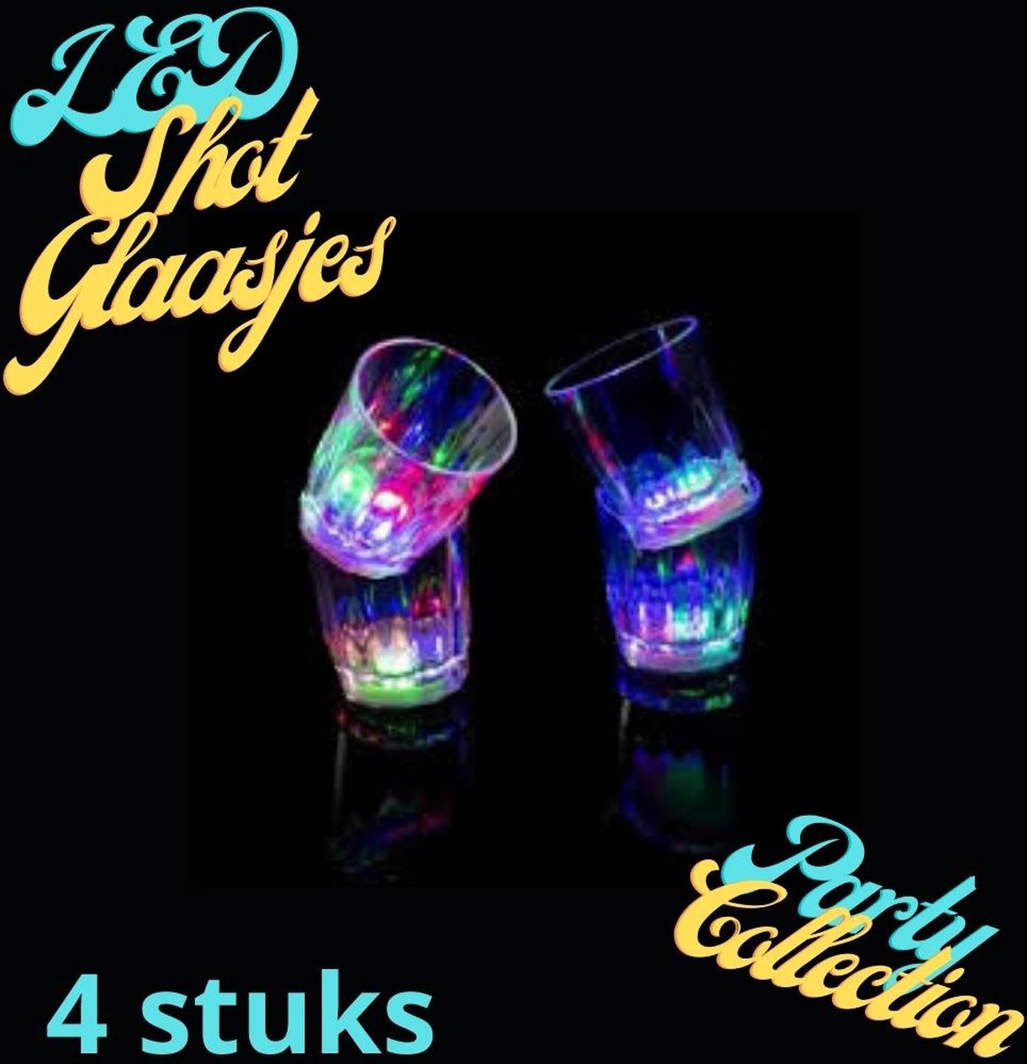 LED Shot Glaasjes 4 stuks
