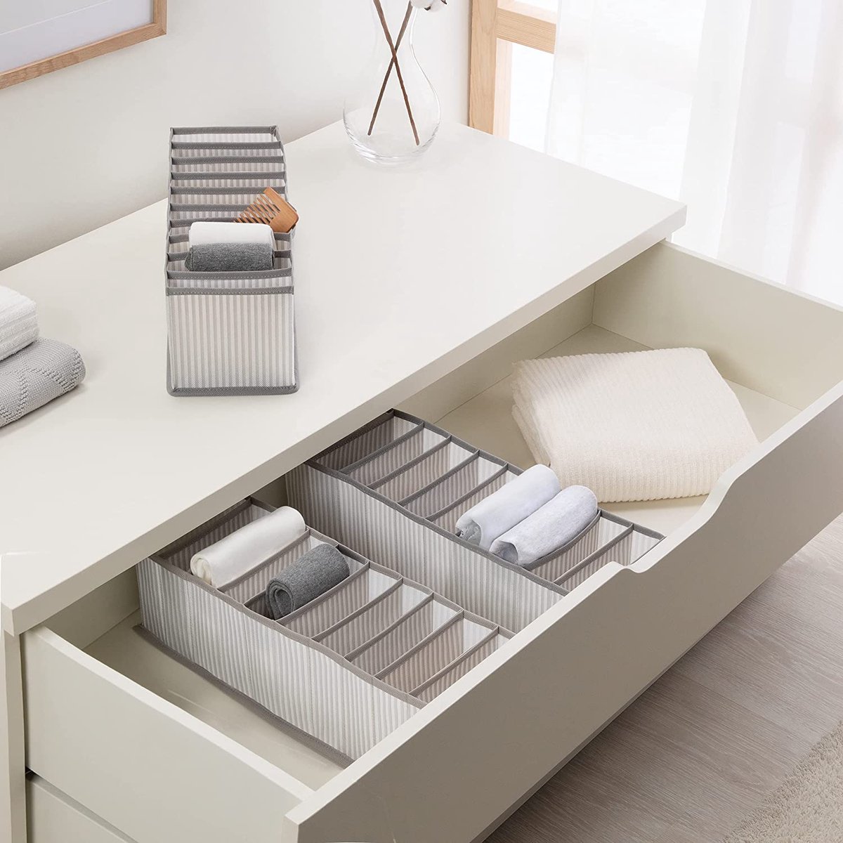 Lade Organizer – Kledingkast Organizer – Drawer organizer / kleding lade organizer - Opbergsysteem voor laden, clothes storage and organization, tidy storage of clothes