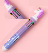 Akyol - unicorn pen - balpen - kinder pen - balpen met unicorn - unicorn pen - eenhoorn pen - kleuren pen - unicorn - school - school benodigdheden - unicorn feest - verjaardag