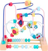 Allerion Houten Kralenspiraal – Fruit Thema – Educatief Speelgoed – Voor Jongens en Meisjes – STEM Speelgoed
