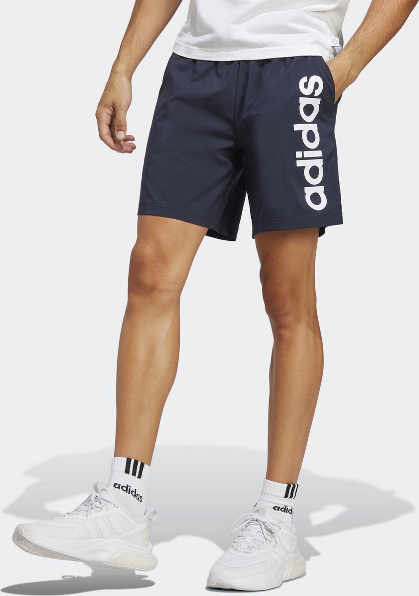 adidas Sportswear AEROREADY Essentials Chelsea Linear Logo Short Heren Blauw