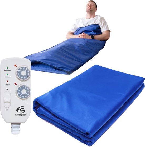 Infrasauna - Infrarood Sauna Deken - 180 * 220 cm - 2 Zone Afstandsbediening - Draagbare SPA - Infrarood Therapie - Body Detox - Fitness - Hot - Zweten - Anti Ageing - Schoonheidsmachine - Persoonlijke Sauna Bag