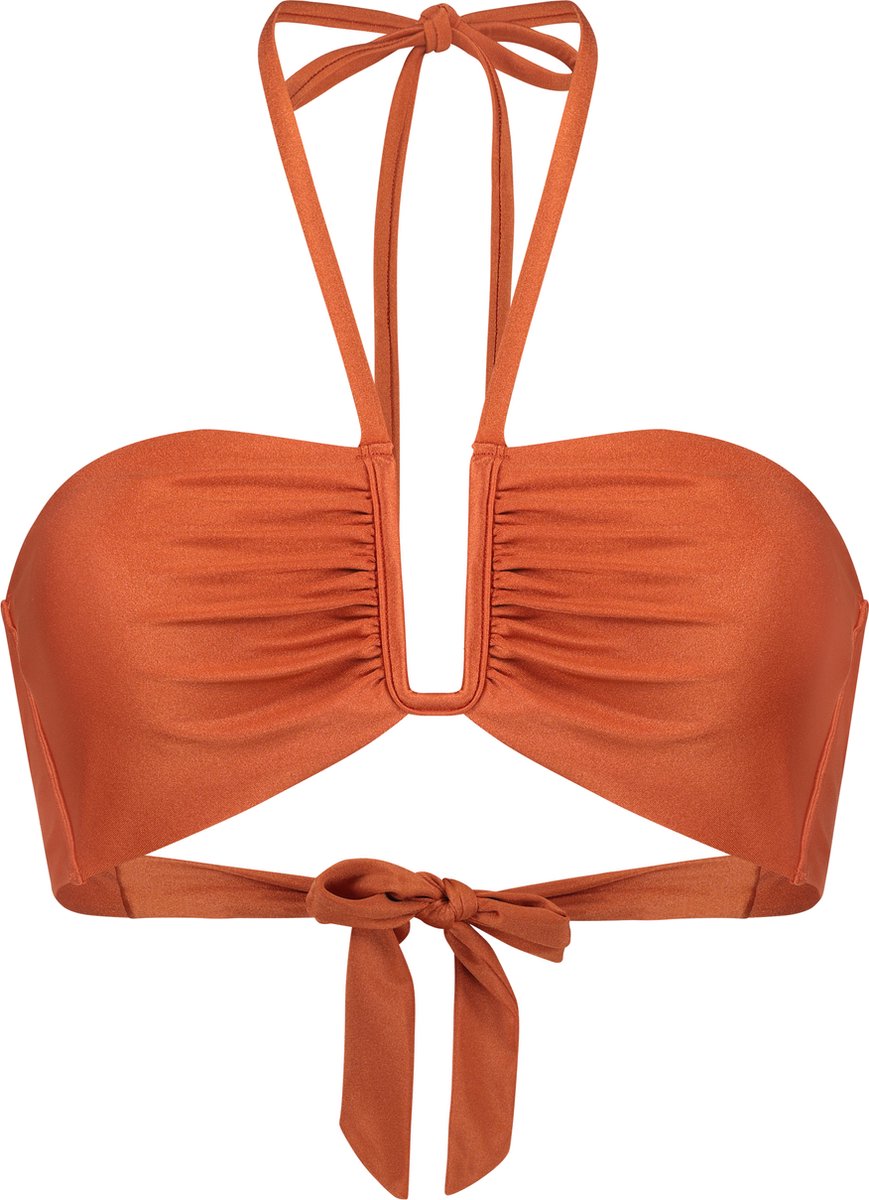 Hunkemöller Hunkemoller Corfu bandeau bikinitopje Dames Bikinitopje Burnt Orange