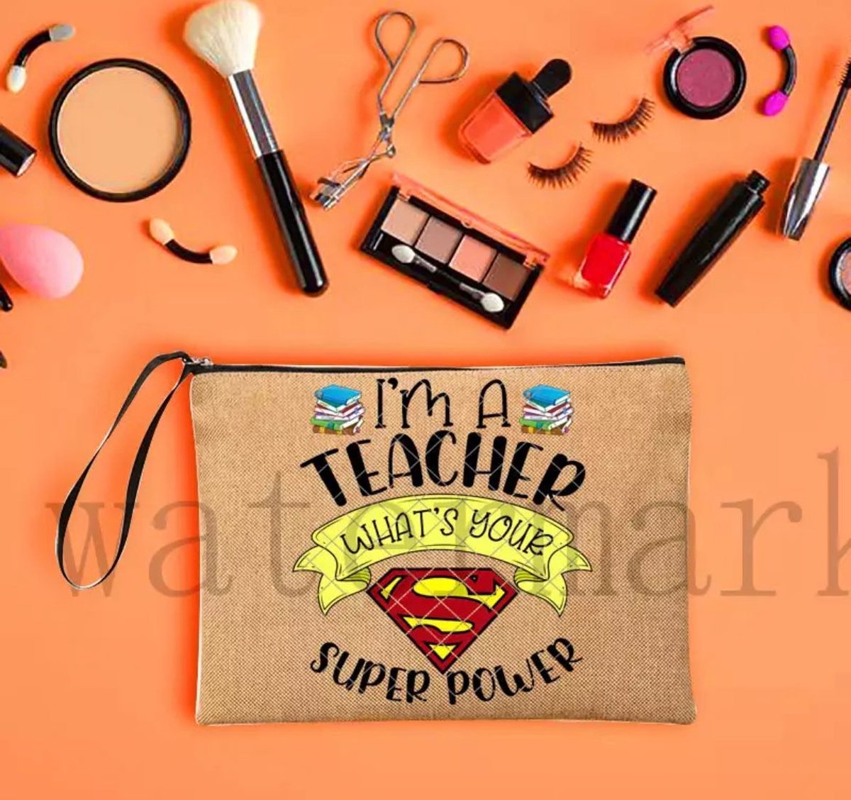 Akyol - Etui leraar | Leraar - etui - cadeau voor je leraar - super teacher - school etui - etui voor pennen - Juf - Meester - School | Pennen | Stiften | Zacht | Licht bruin |