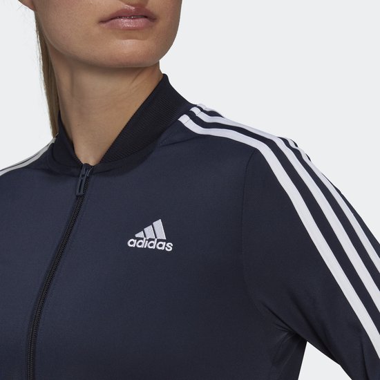 adidas Sportswear Essentials 3-Stripes Trainingspak - Dames - Blauw - L  kort | bol.com