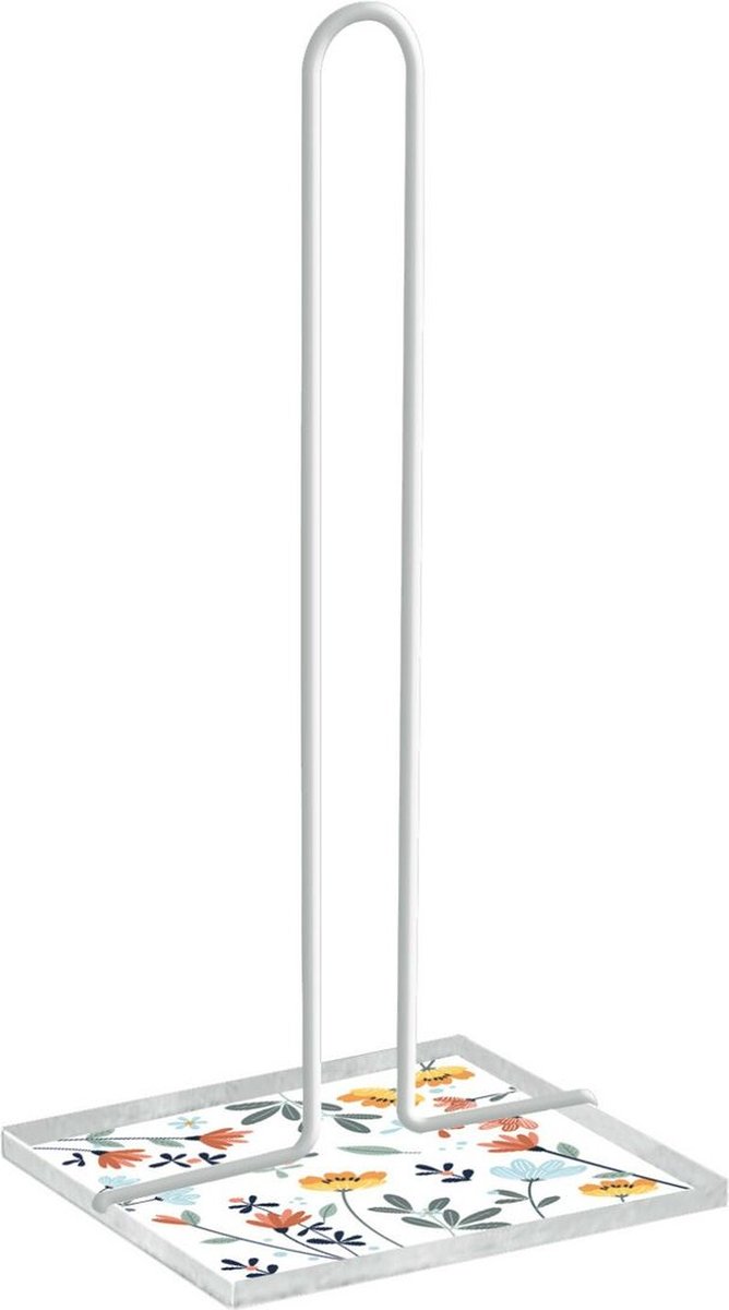 Houder voor keukenpapier Versa Selene Blommor Metaal Staal Hout MDF (16,5 x 31 x 13 cm)