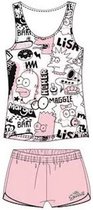 The Simpsons Shorty/Pyjama pour femme, adultes, rose/blanc, taille M