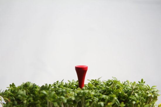 Golf Tees - Natuurlijk Bamboe - Zwart/Rood - 83mm - Per Stuk