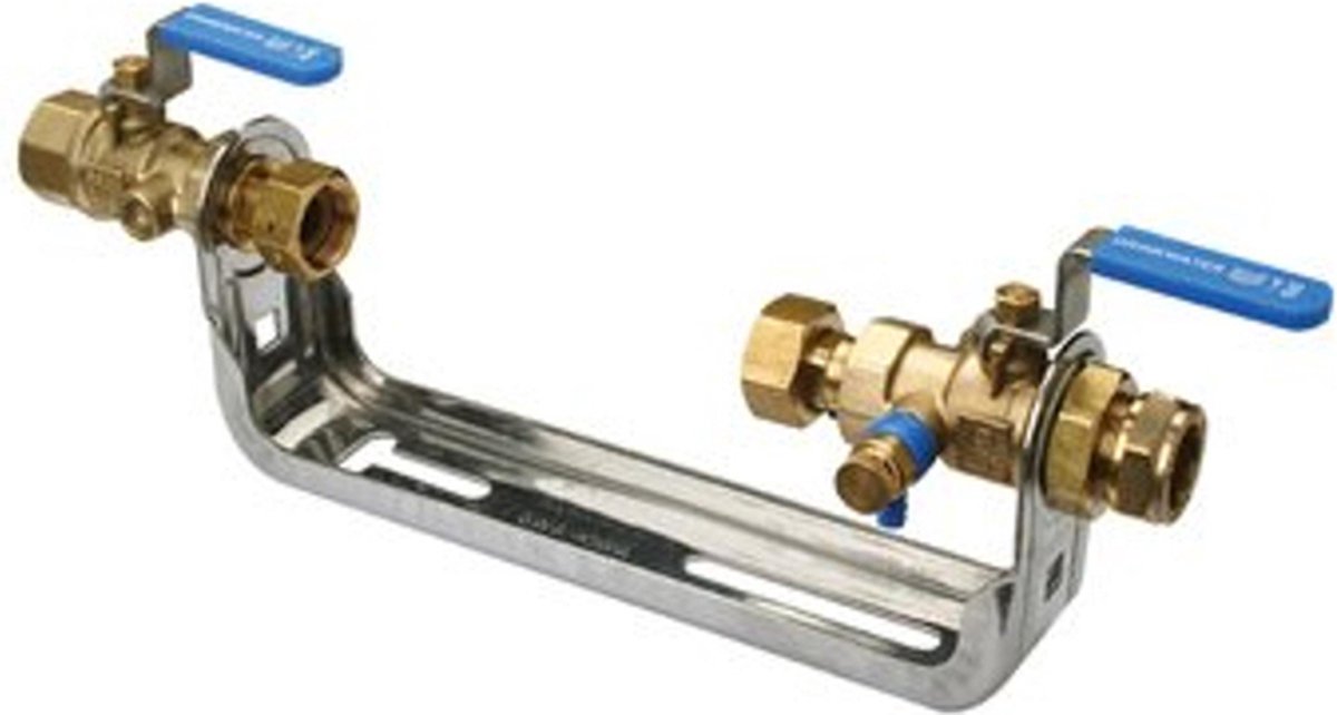 Raminex GWA set geintegreerde watermeter aansluitset recht 3/4 bix22 knel lengte= 190mm kiwa