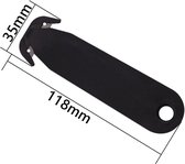 Couteau de sécurité à double Rebords avec caractéristiques Multi-outils en acier inoxydable pour la maison et le bureau - Zwart