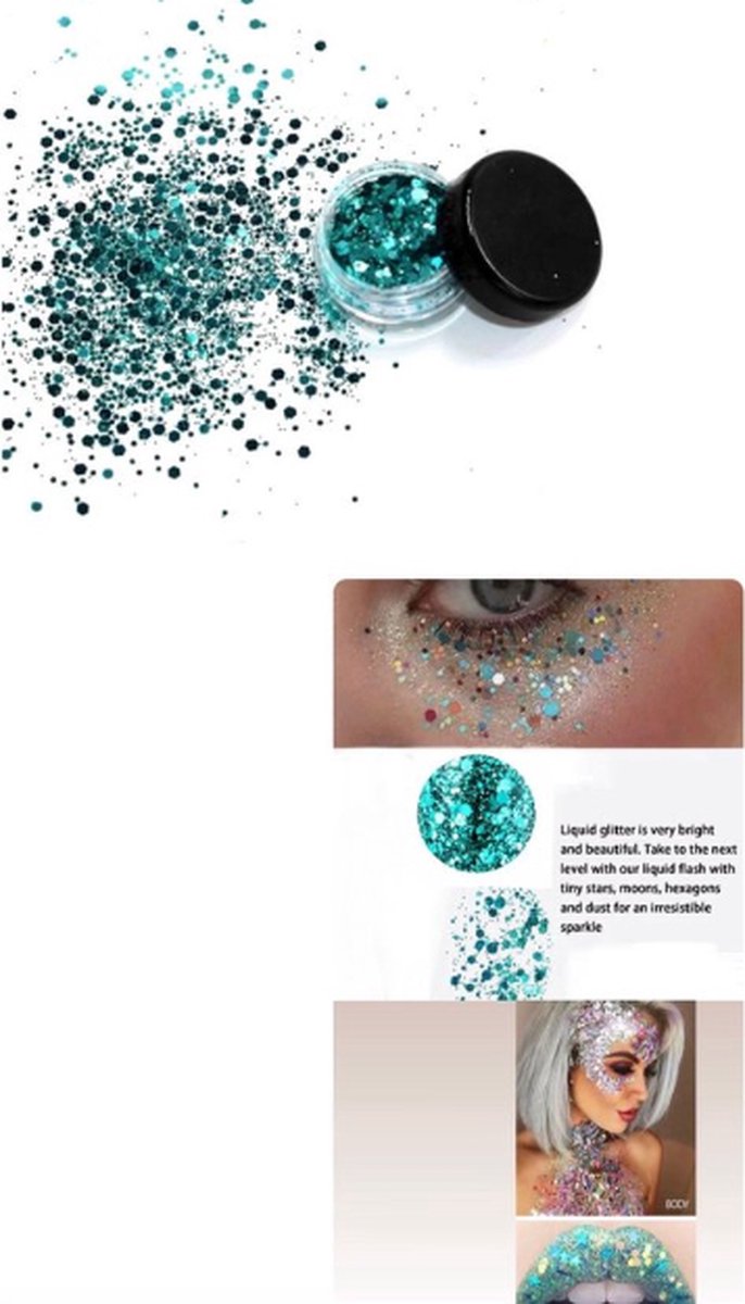 Gezichtsjuwelen groen gezichtsteentjes gezicht glitters body glitter carnaval...