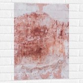Muursticker - Textuur en Vlekken Bruin op Muur - 50x75 cm Foto op Muursticker