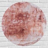 Muursticker Cirkel - Textuur en Vlekken Bruin op Muur - 70x70 cm Foto op Muursticker