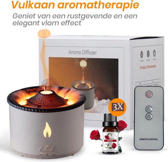 Aroma Diffuser Geurverspreider met Timer Luchtbevochtiger 360ML