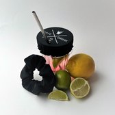 Drinkcover-Drinkbeschermer met scrunchie - zwart - voor bescherming tegen drugs en insecten - Festival accessoires - Scrunchie