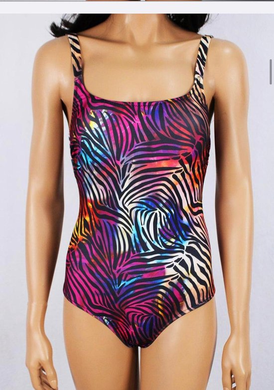 Badpak vrouwen- Tropische bladeren print zwempak- Dames Zwemkleding Bikini  421- Paars... | bol.com