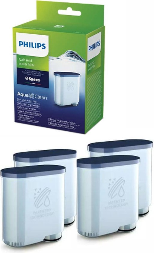 4stuks - Philips Saeco waterfilter AquaClean CA6903 - CA6903/10 Kalk- en  waterfilter -... | bol.com