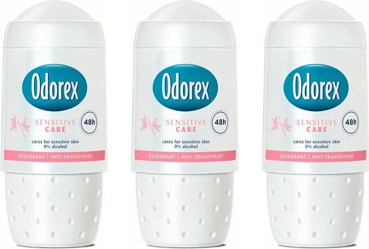 Goedkoopste Odorex Deo Roller - Sensitive Care - Voordeelverpakking 3 x 50 ml