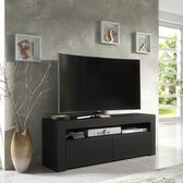 Pro-meubels - Tv-meubel - Santiago - Zwart mat - 130cm - Tv-Kast