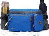 Running Taille Bag Fanny Pack Bum Bag met Twee Onzichtbare Fleshouder voor Mannen Vrouwen (Blauw)