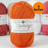 Cotton eight haakkatoen oranje (1090) - 5 bollen van 1 kleur