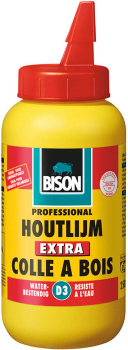 Bison Houtlijm Extra Flacon - 12 x 250 gr - Voordeelverpakking