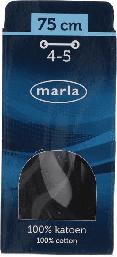 Marla ronde veters | Dun | Donkerblauw | 75cm