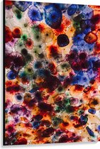 Canvas - Patroon van Vlekken met Stipje in Verschillende Kleuren - 100x150 cm Foto op Canvas Schilderij (Wanddecoratie op Canvas)