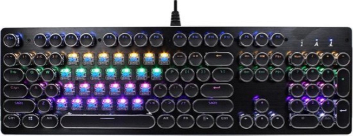 Redragon K668 RGB Gaming-toetsenbord, 104 Toetsen Extra 4 Sneltoetsen Bedraad Mechanisch Toetsenbord Met Geluidsabsorberend Aanbieding 42631292