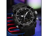 Horloge - Stoer - Mannen - Waterproof - Rubberen band - Mat - Zwart - Trendy - Military watch - Smael - Cadeau Tip