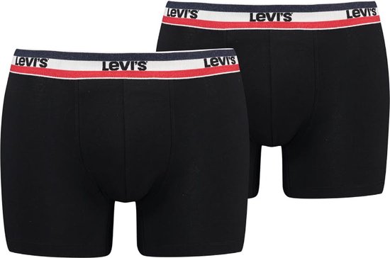 Levi's Lange short - 2 Pack 001 Black - maat S (S) - Heren Volwassenen - Katoen/elastaan- 701223908-001-S