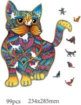 Logica Giochi Mandala Houten Legpuzzel Kat/ Cat, 23,4x28,5cm