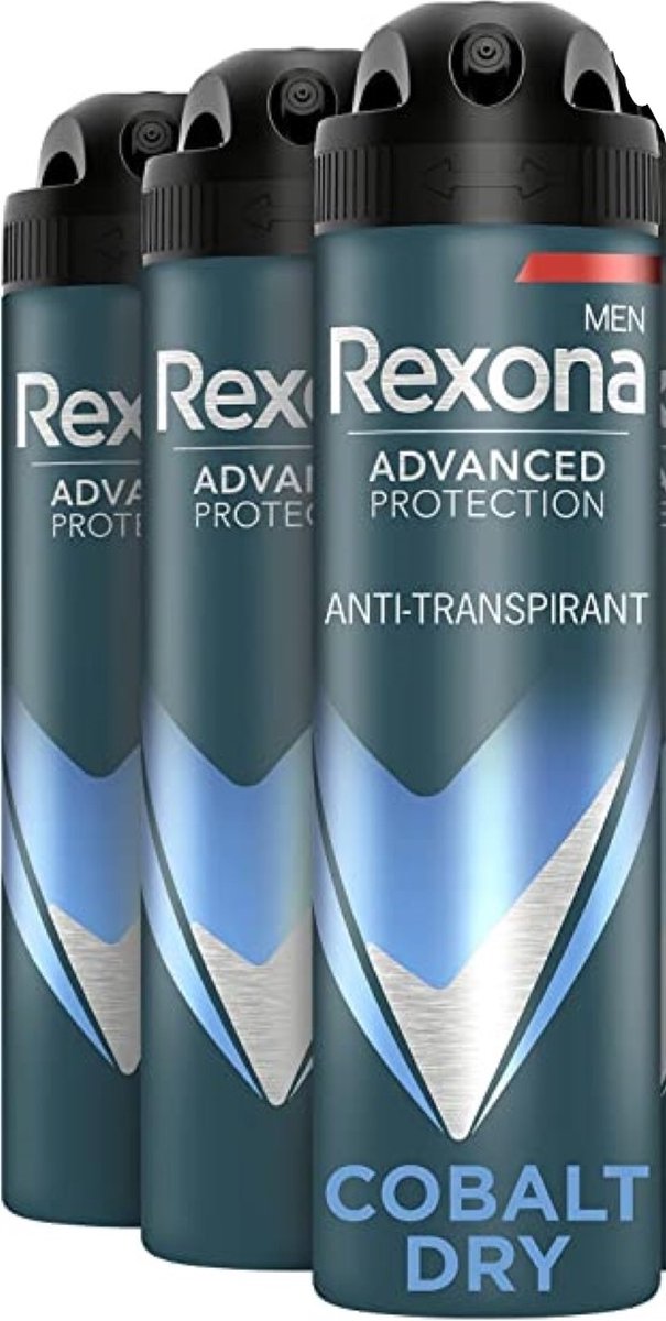 Goedkoopste Rexona Deospray Men – Cobalt Dry - Voordeelverpakking 3 x 150 ml