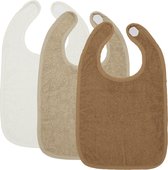 Meyco Baby Uni slab - 3-pack - badstof - offwhite/sand/toffee