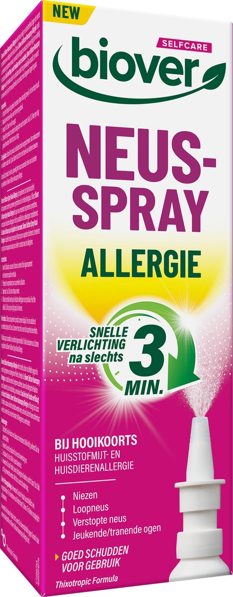 Biover® Selfcare – Neusspray Allergie – Snelle Verlichting Na 3 Min. – 20 ml - Biover