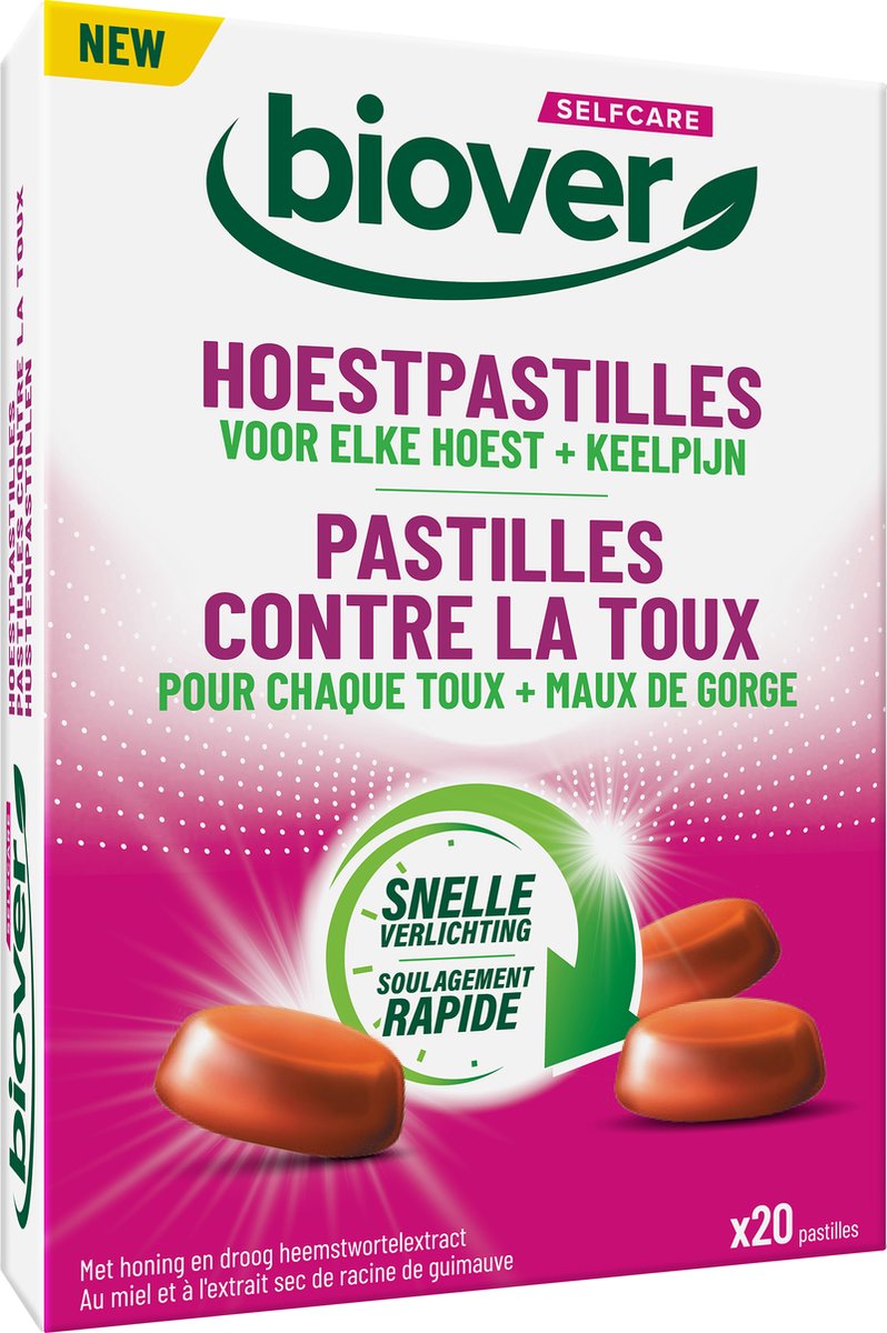 Goedkoopste Biover® Selfcare – Hoestpastilles – Hoest & Keelpijn – 20 Stuks