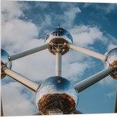 Acrylglas - Atomium in Brussel, België - 80x80 cm Foto op Acrylglas (Met Ophangsysteem)