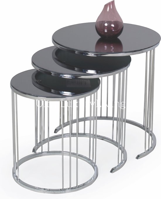 Vintage palissander mimiset / set van 3 bijzettafels uit de jaren '60 | Vintage Design Store