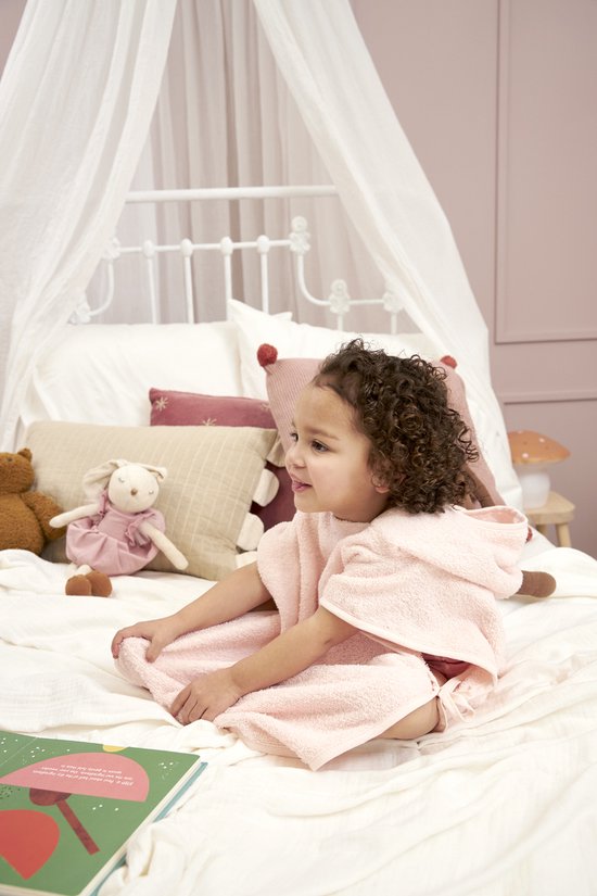 Meyco Baby Uni badponcho - badstof - soft pink - 1-3 jaar van Merkloos — afbeelding 4