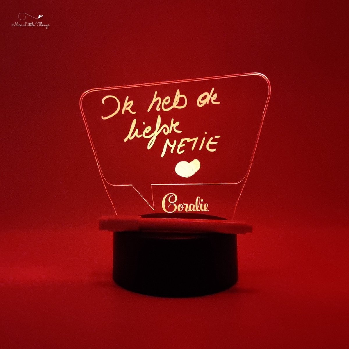 [Nice Little Things] - Gepersonaliseerde RGB LEDlamp - Tekenen met Licht - Tekstballon