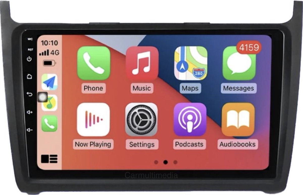 Autoradio 9 inch voor VW Polo 4G+64G 8CORE Android 12 CarPlay/Android Auto/Wifi/GPS/RDS/DSP/4G