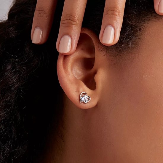Boucles d'oreilles en argent Bloem | bouchon d'oreille |Femme Rose | Cadeau  de bijoux | bol