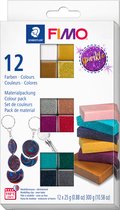 FIMO effect - ovenhardende boetseerklei - colour pack 12 kleuren sparkle colours