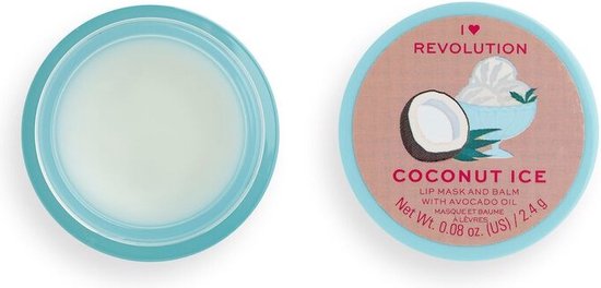 Makeup Revolution - Coconut Ice Lip Mask and Balm with Avocado Oil - Maska na rty