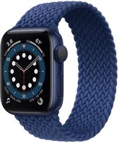 Hidzo Horlogebandje - Geschikt Voor Apple Watch Series 1/2/3/4 - Maat M 38MM / 40MM / 41MM - Elastiek - Blauw