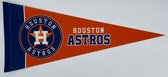 USArticlesEU - Houston Astros - MLB - Vaantje - Baseball - Honkbal - Sportvaantje - Pennant - Wimpel - Vlag - Oranje/Blauw/Wit - 31 x 72 cm
