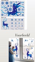 Akyol - Kerst stickkers - Kerst sticker - Raamsticker - raamsticker voor kerst - leuke raam decoratie kerst - sneeuwvlokjes - kerst decoratie - kerst versiering - stickers voor op je raam -kerst-Rendier - blauwe stickers - kerstmis - sneeuw sticker